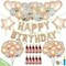 Kitcheniva 48PCS Happy Birthday Foil Decorations Bunting Banner Balloons Set